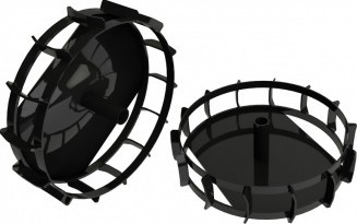 Hecht 8001004 Set roti metalice, 2 piese pentru Hecht 785