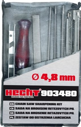 Hecht 903480 Set de ascutire a lantului, pila 4.8 mm