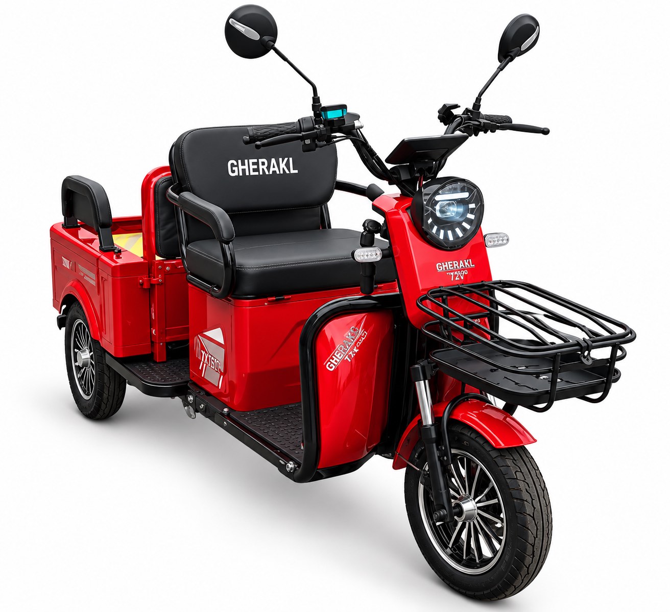 Tricicletă electrica cu trei roti Gherakl Long 1500w Red 2